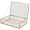 Home Details 9" Gold Vintage Glass Keepsake Box
